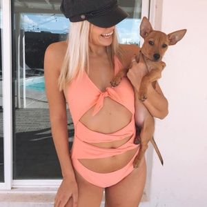One Piece Peach Suit